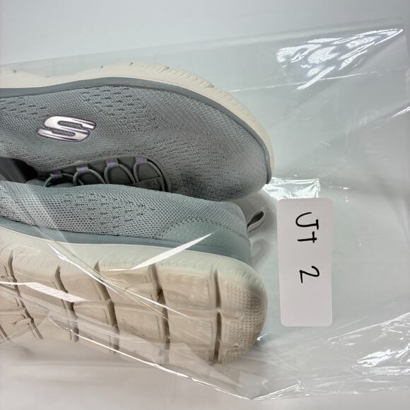 Skechers Summits Grey Knit Slip On Running Shoes 179052WR Women's Size 10 - Picture 10 of 10